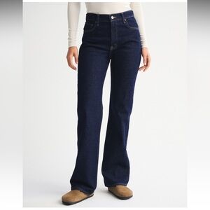 Abercrombie & Fitch High Rise 90s Relaxed Jeans Dark Blue size 28R